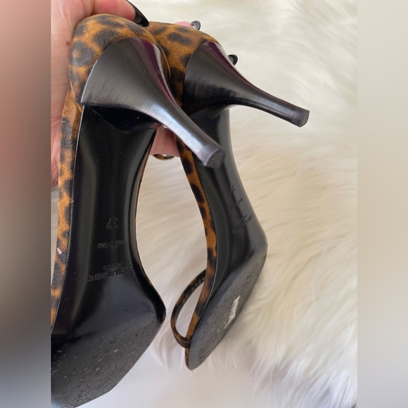 YSL leopard heels sandals - Picture 4 of 13